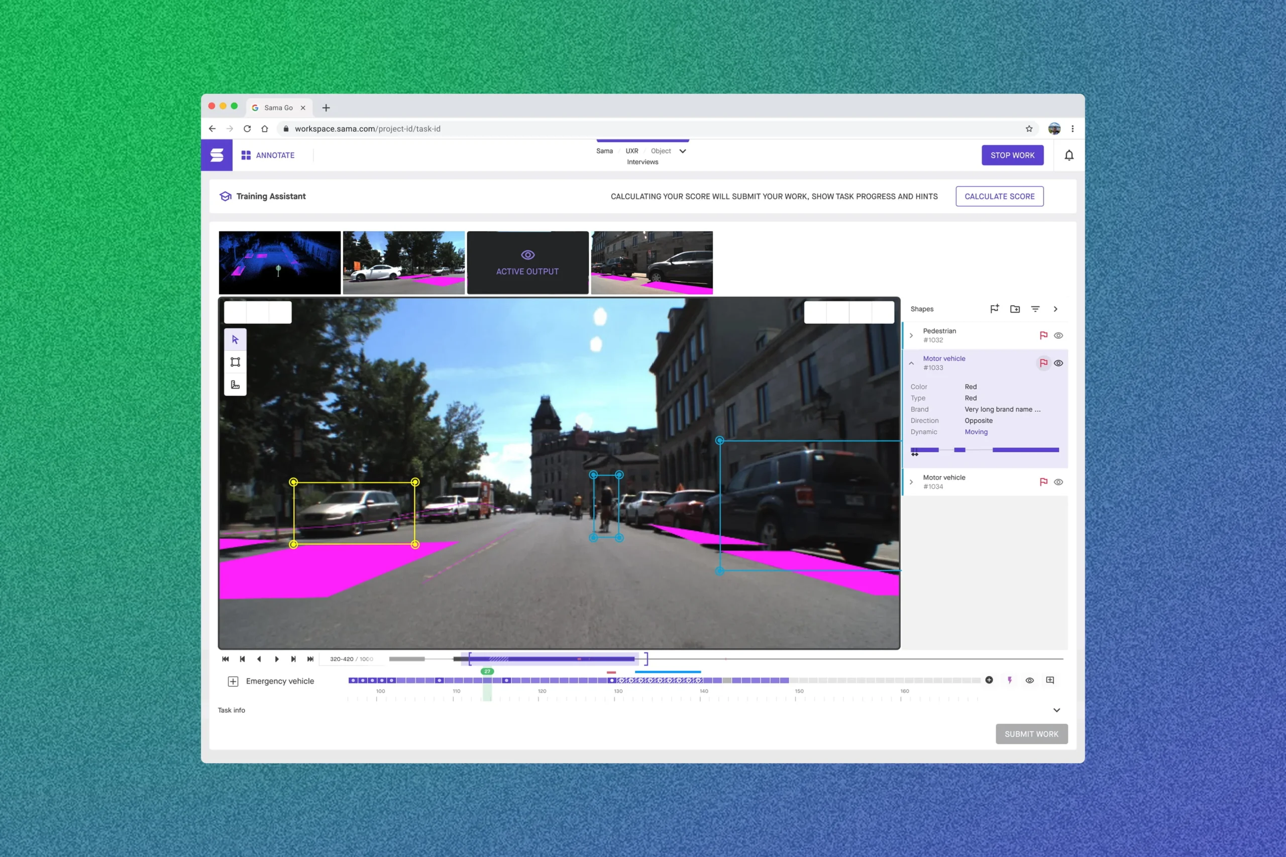 Training data workers on the workspace