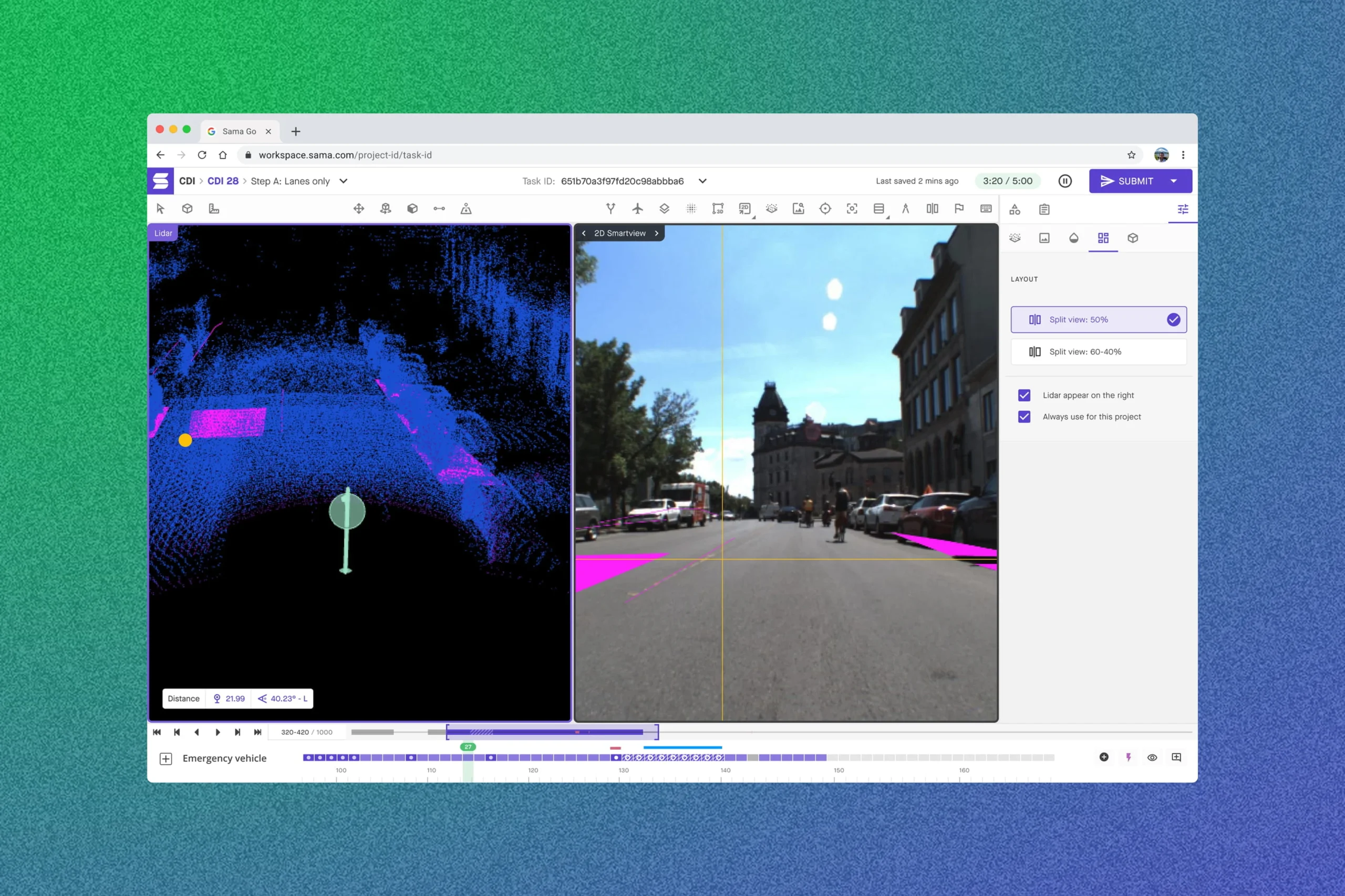 Annotation workspace layouts